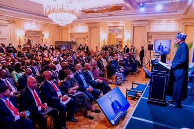 Pres. Buhari at the Nigerian International Partnership Forum, Paris